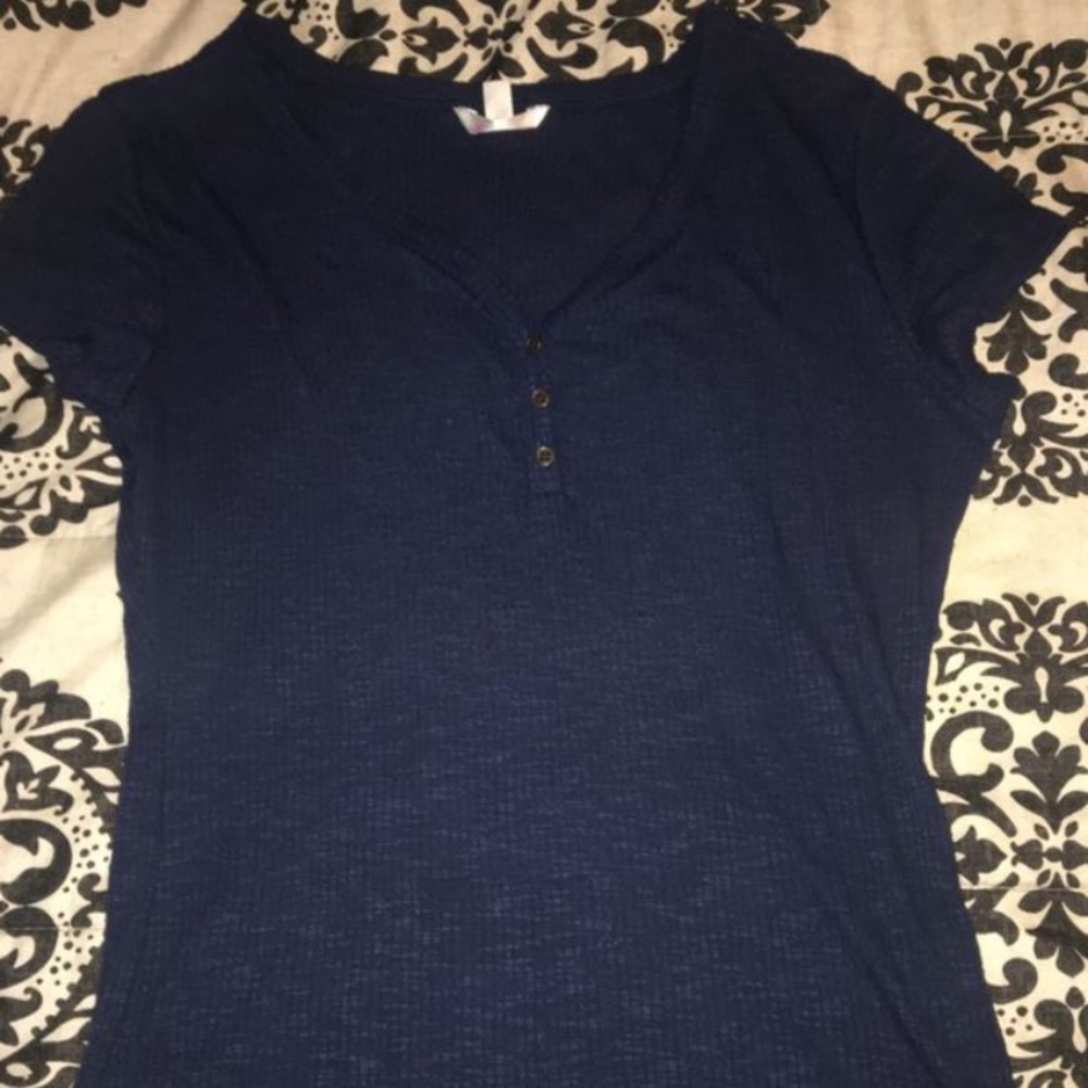 XL Dark Blue Button Up Shirt